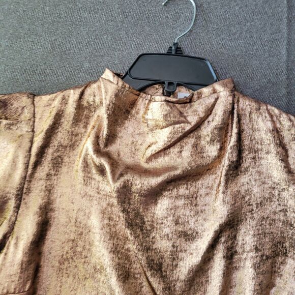 Kahlana Barfield Brown Future Collective X Target L Copper Longsleeve Blouse 820 - Picture 3 of 11